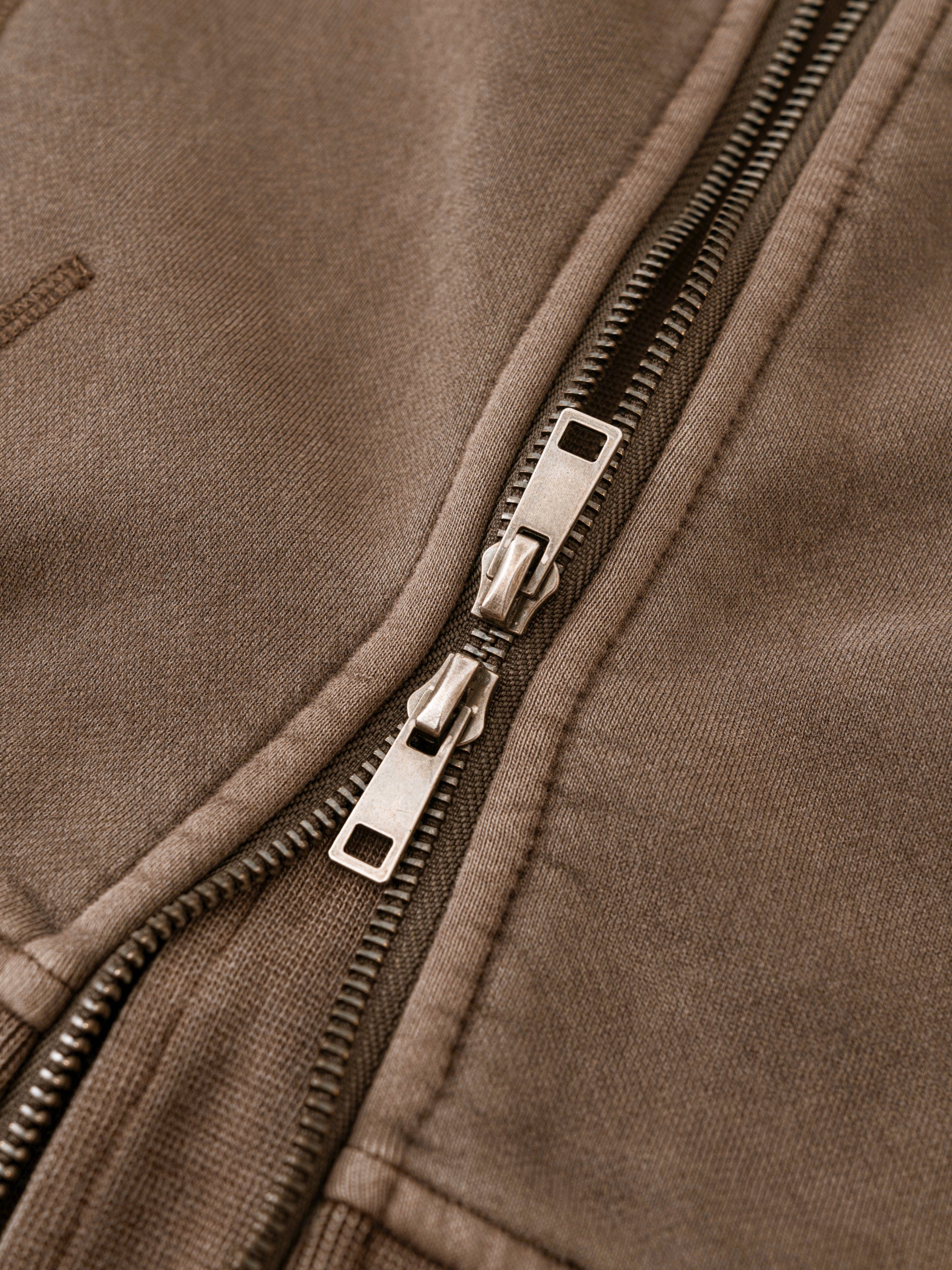 Vintage Washed Cropped Fleece Hoodie